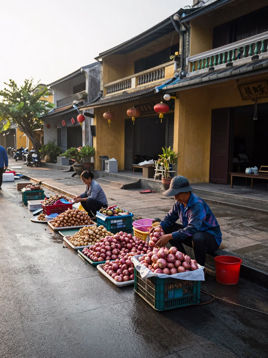 Market Goods in Hoi An in in Hoi An, Vietnam