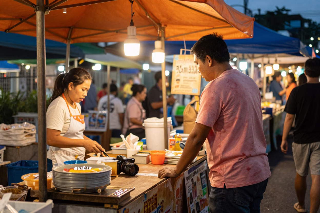 Market Interaction in Chiang Mai in in Chiang Mai, Thailand