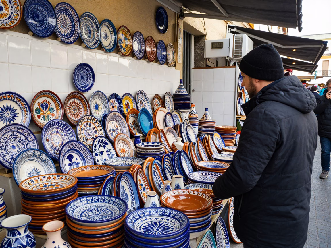 Market Interaction in Seville in in Seville, Spain