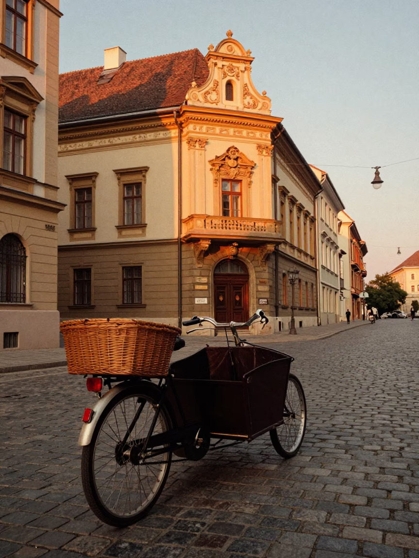 Market Life in Budapest at Golden Hour in in Budapest, Hungary