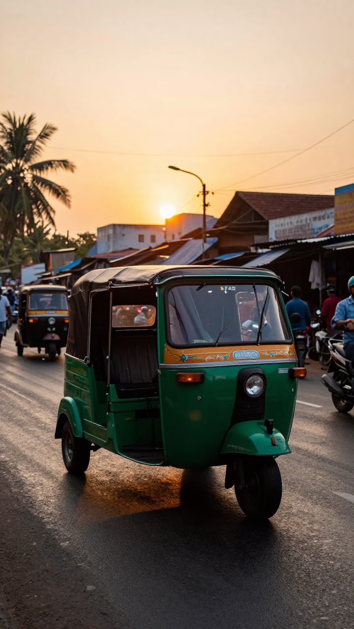 Market Life in Kochi at Golden Hour in in Kochi, India