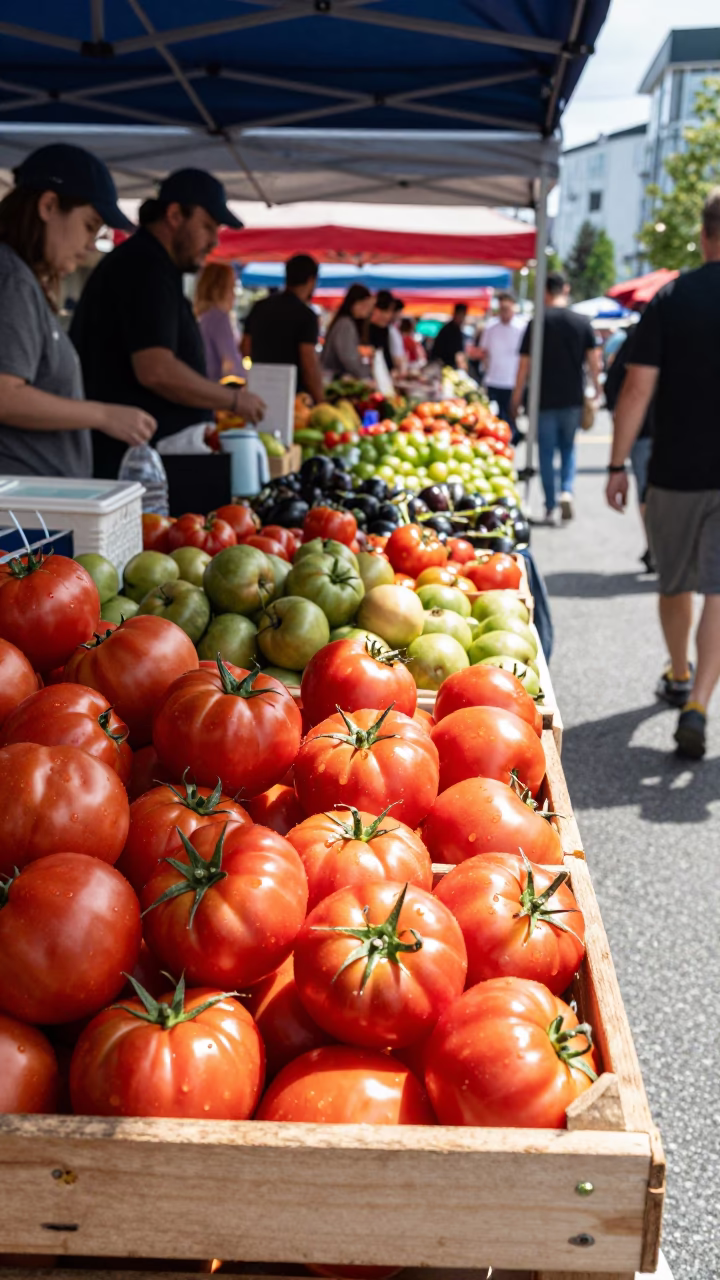 Market Midday in Vancouver at Midday Light in in Vancouver, British Columbia, Canada