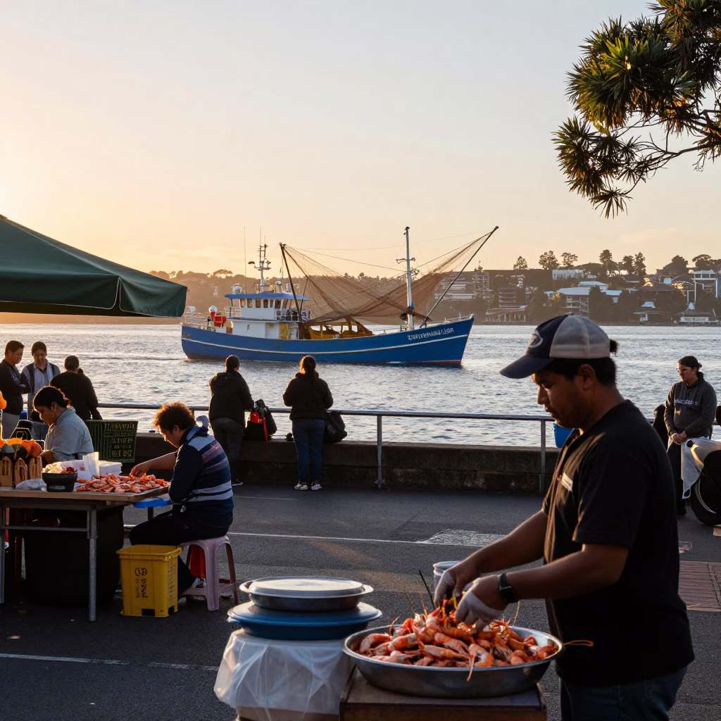 Market Morning in Sydney at The Early Morning Light in in Sydney, New South Wales, Australia