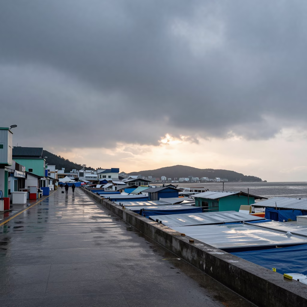 Market Quay in Busan in in Busan, South Korea