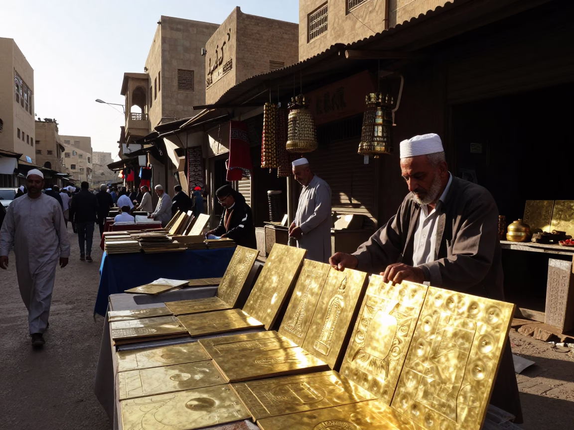 Market Scene at The Early Afternoon Light in Cairo in in Cairo, Egypt