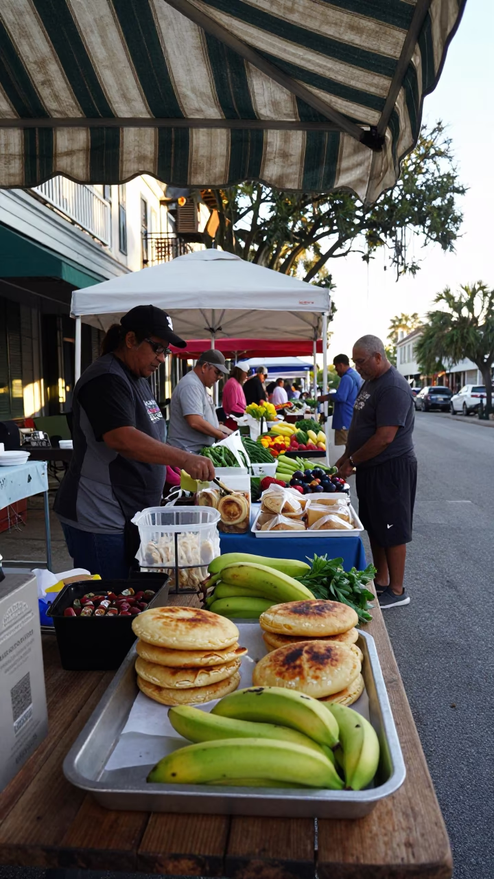Market Scene in Charleston at As First Light Reaches The Scene in in Charleston, South Carolina, United States
