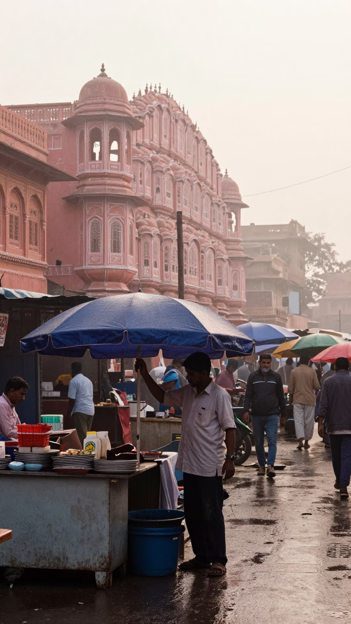 Market Scene in Jaipur in in Jaipur, India