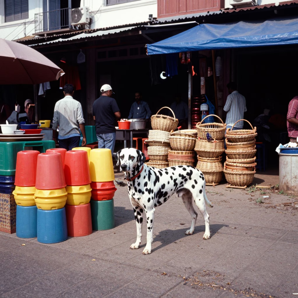 Market Scene in Kochi at Midday Light in in Kochi, India