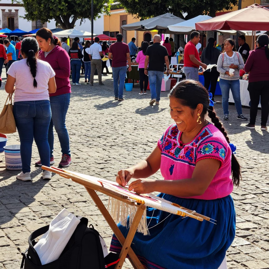 Market Scene in Merida at The Early Afternoon Light in in Merida, Mexico