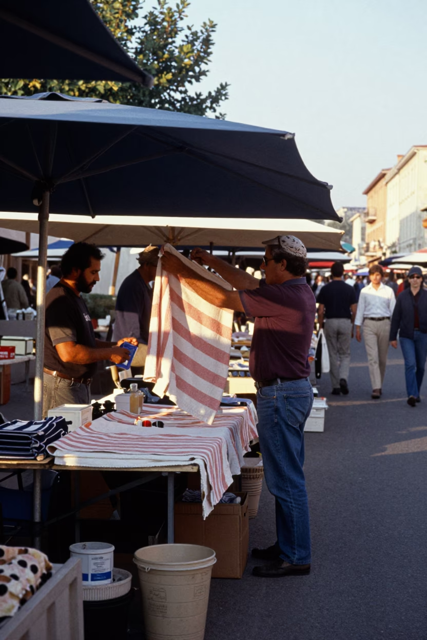 Market Scene in Nice at The Early Morning Light in in Nice, France