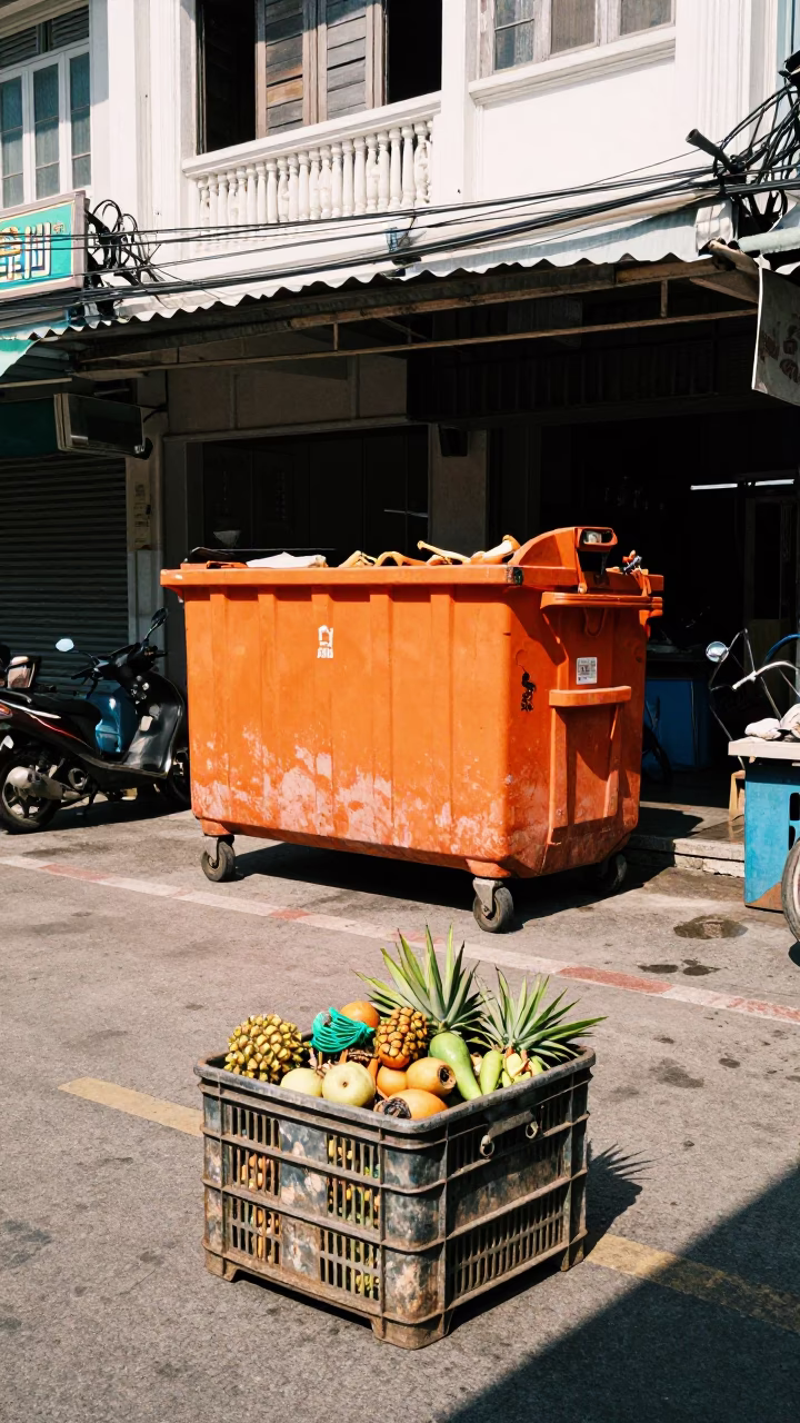 Market Scene in Phuket at Midday Light in in Phuket, Thailand