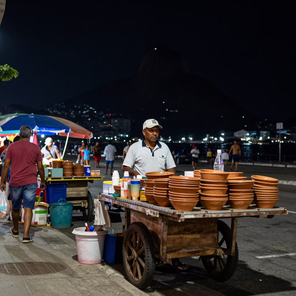 Market Scene in Rio De Janeiro in in Rio de Janeiro, Brazil