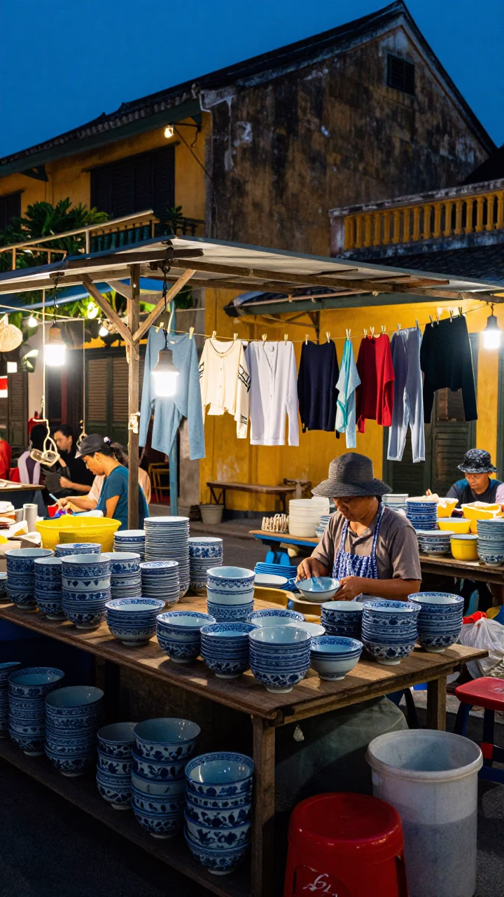 Market Stall after dark in Hoi An in in Hoi An, Vietnam
