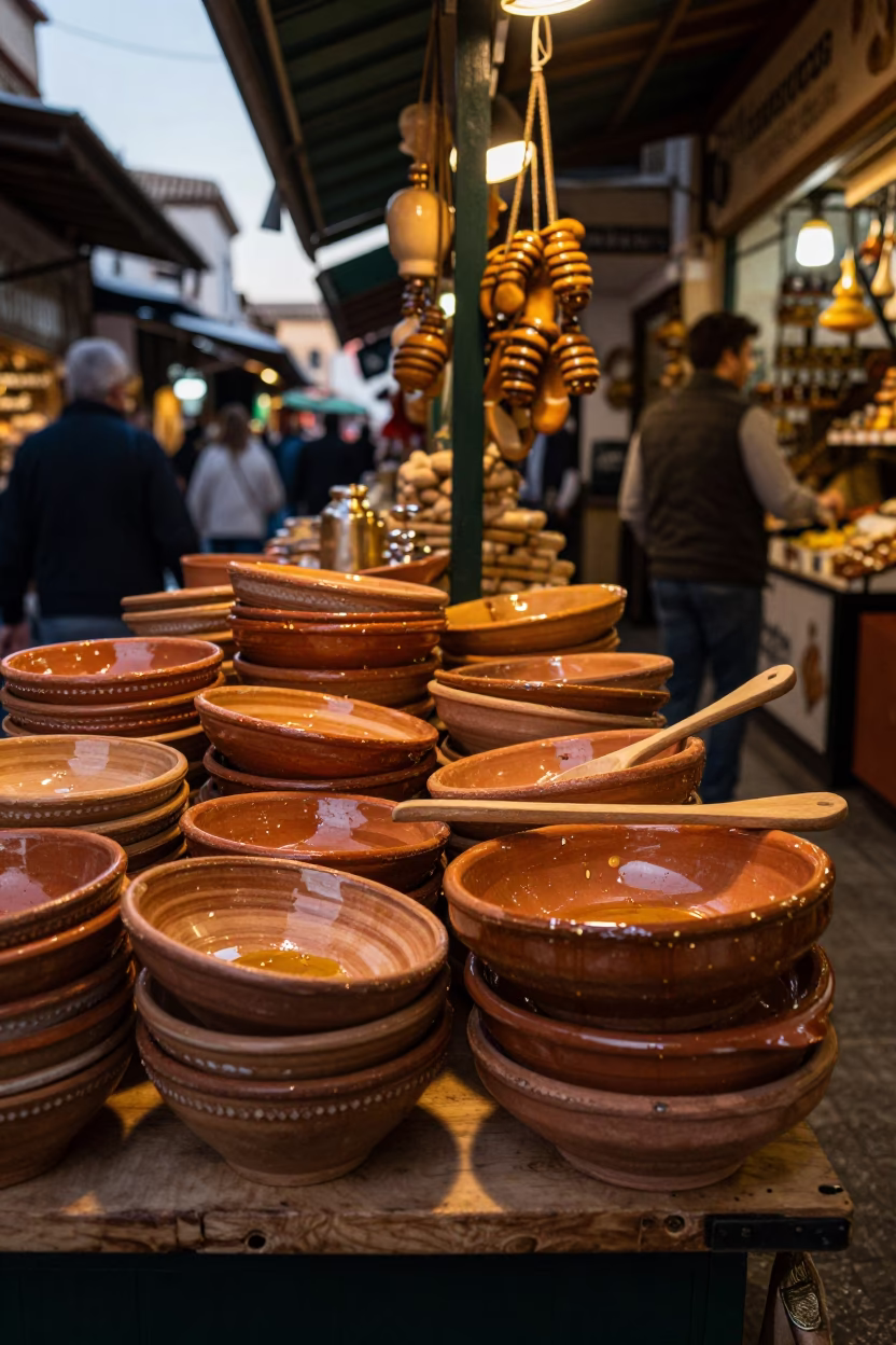 Market Stall at Honeyed Evening Light in Granada in in Granada, Spain