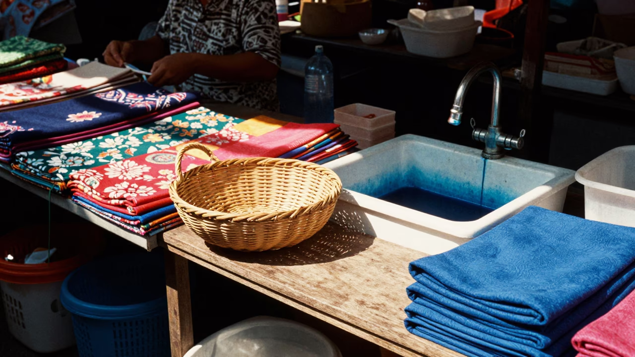 Market Stall at Midday Light in Bangkok in in Bangkok, Thailand