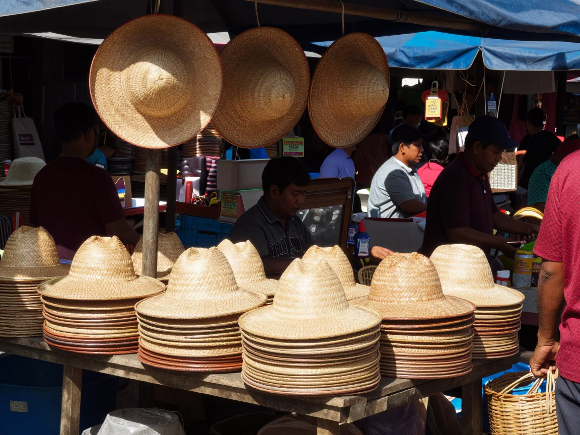 Market Stall at Midday Light in Yogyakarta in in Yogyakarta, Indonesia