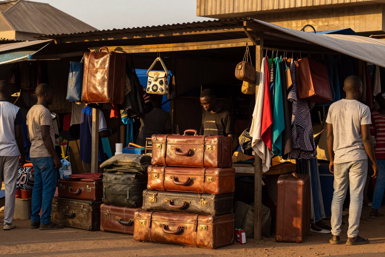 Market Stall in Accra at Golden Hour in in Accra, Ghana