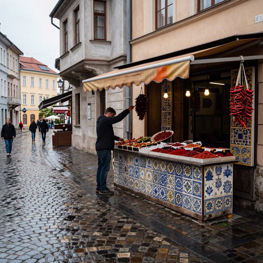 Market Stall in Budapest in in Budapest, Hungary