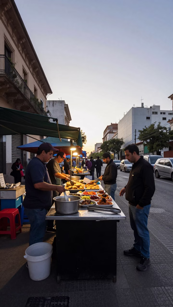Market Stall in Buenos Aires at The Early Morning Light in in Buenos Aires, Argentina