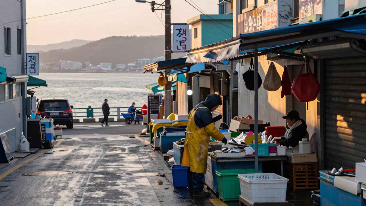 Market Stall in Busan in in Busan, South Korea