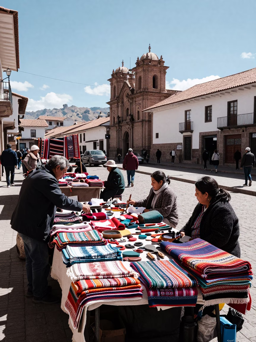Market Stall in Cusco in in Cusco, Peru