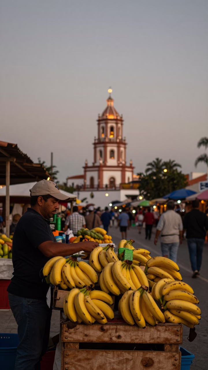 Market Stall in Guadalajara at Nautical Dawn Light in in Guadalajara, Mexico