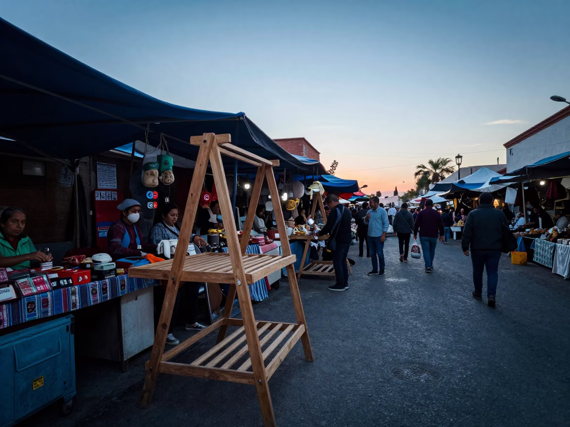 Market Stall in Guadalajara at Sunrise Light in in Guadalajara, Mexico