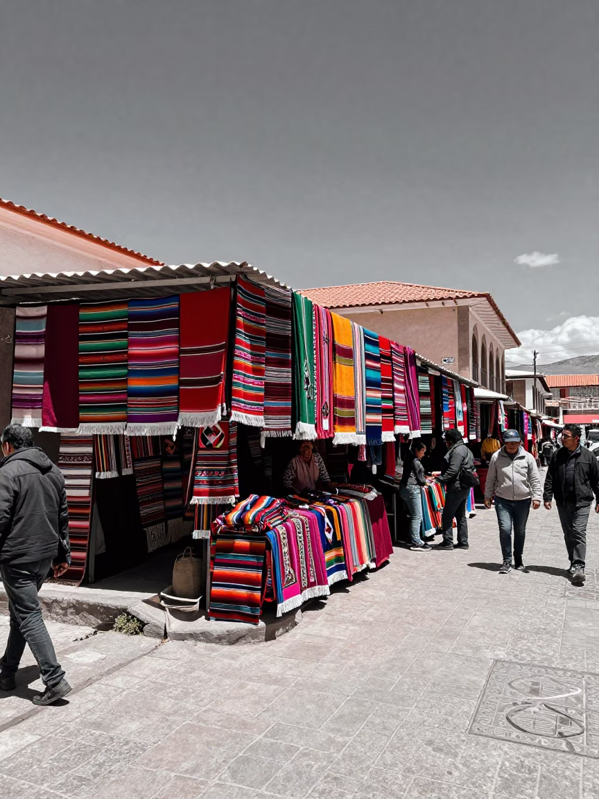 Market Stall in La Paz in in La Paz, Bolivia