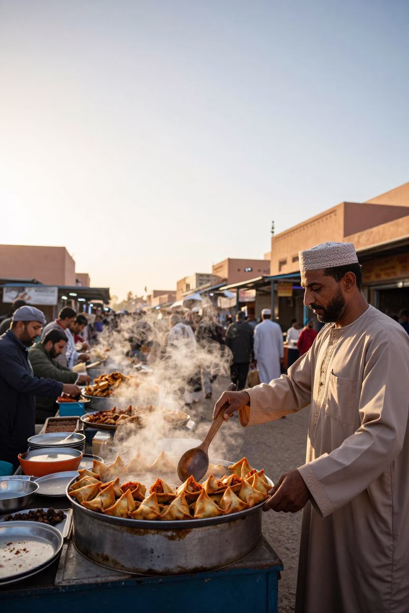 Market Stall in Marrakech at Golden Hour in in Marrakech, Morocco