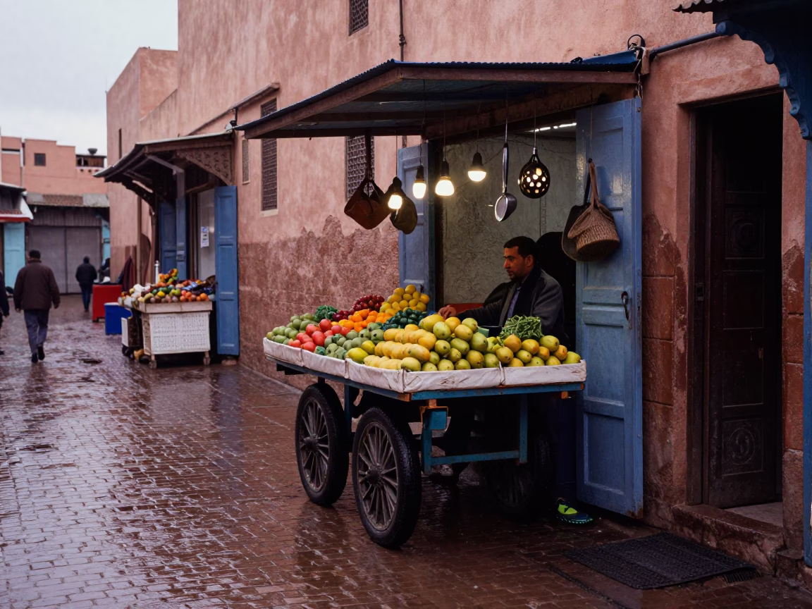 Market Stall in Marrakech in in Marrakech, Morocco