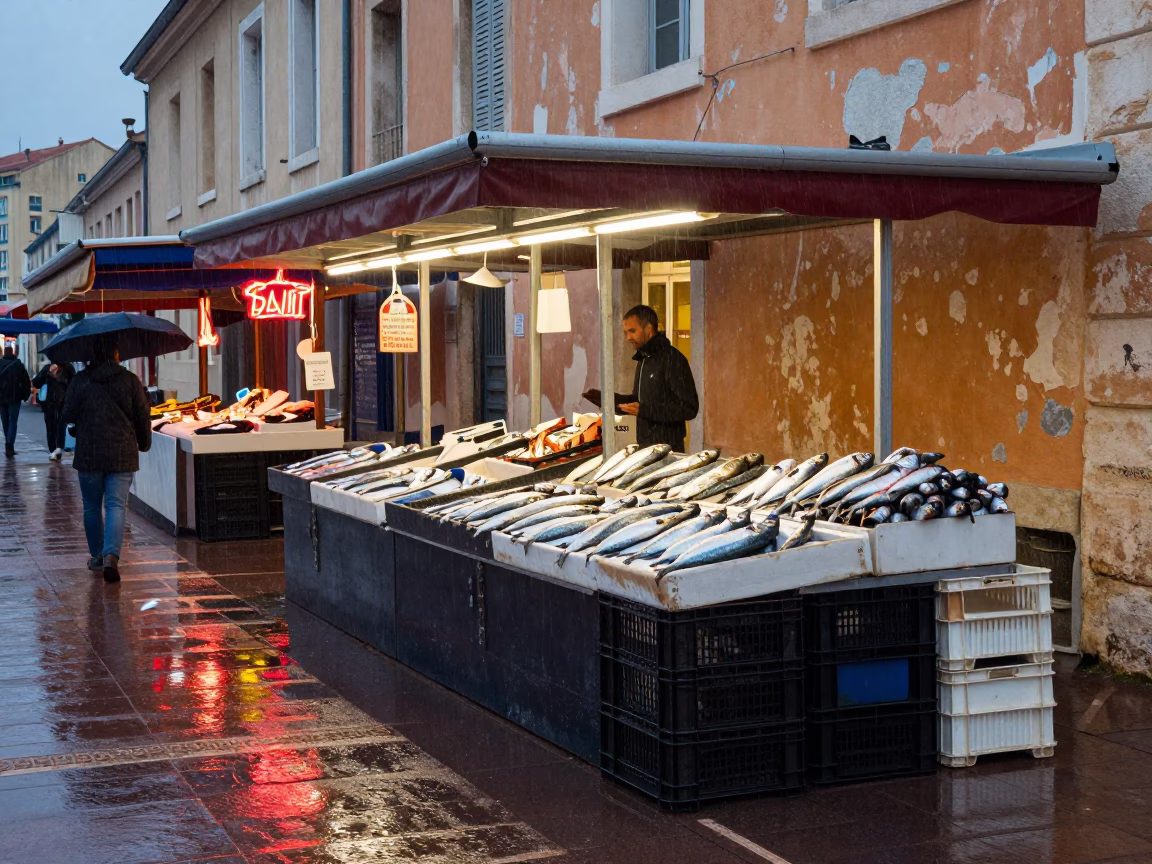 Market Stall in Marseille in in Marseille, France