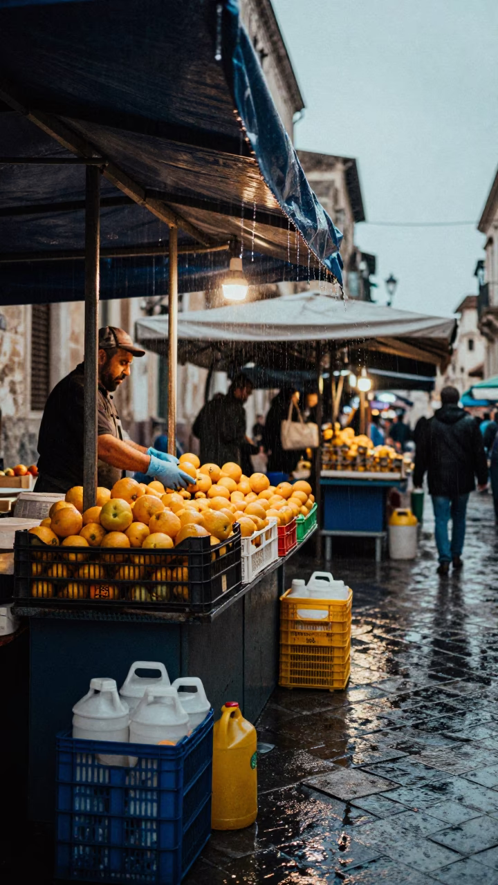 Market Stall in Palermo in in Palermo, Italy