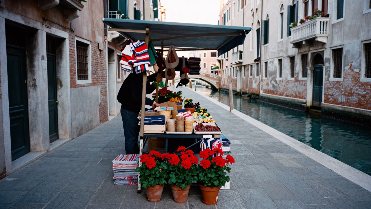 Market Stall in Venice in in Venice, Italy