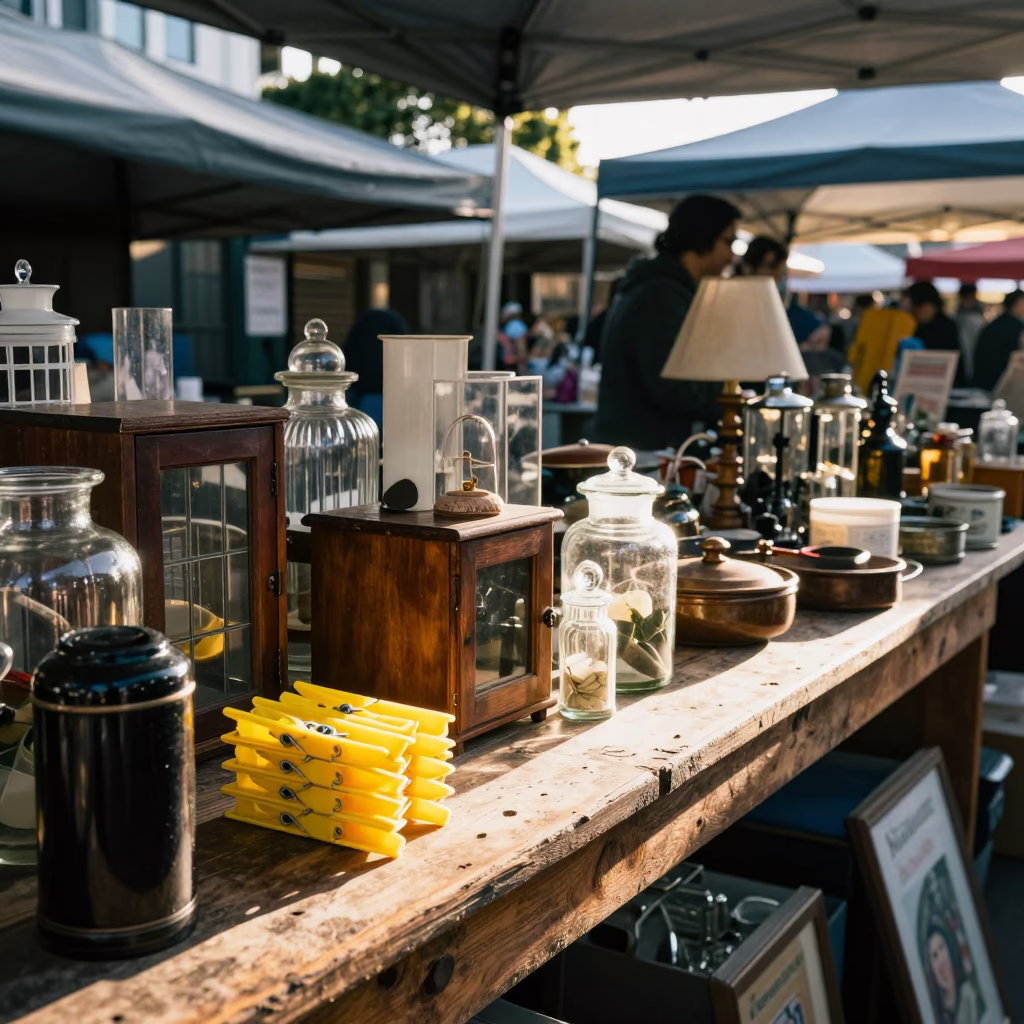 Market Stall just after sunrise in Auckland in in Auckland, New Zealand