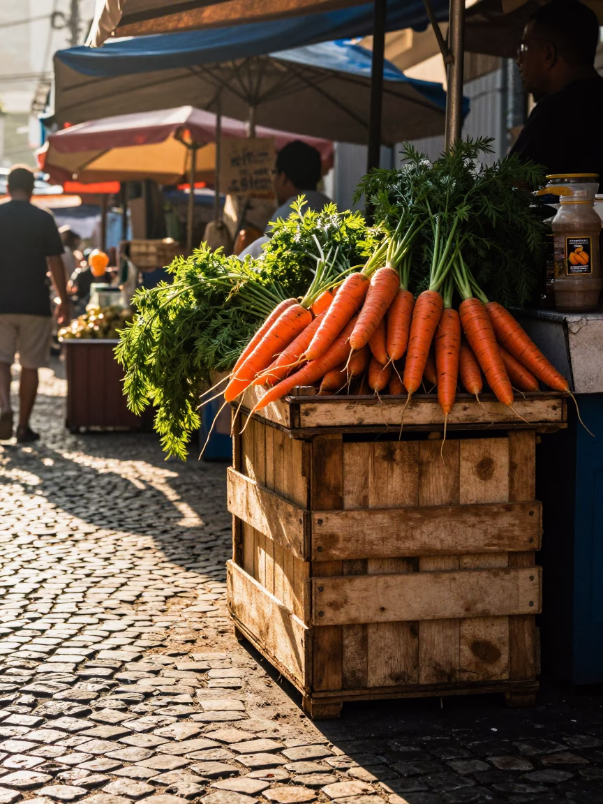 Market Stall just after sunrise in Rio De Janeiro in in Rio de Janeiro, Brazil