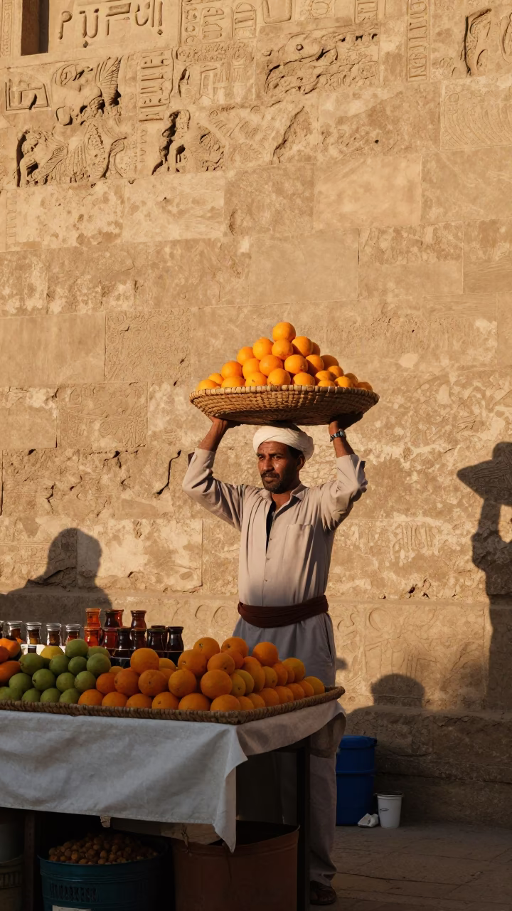Market Vendor in Luxor in in Luxor, Egypt