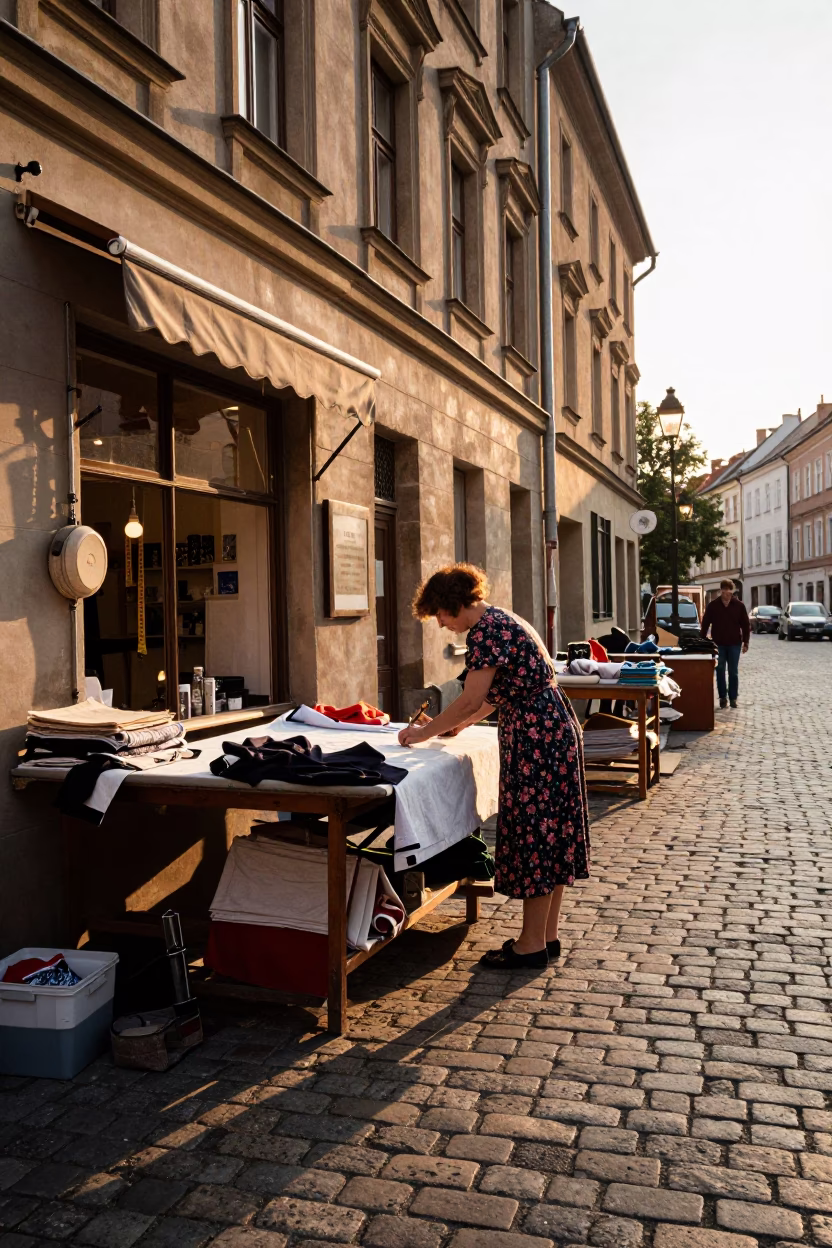 Marking Fabric in Krakow in in Krakow, Poland