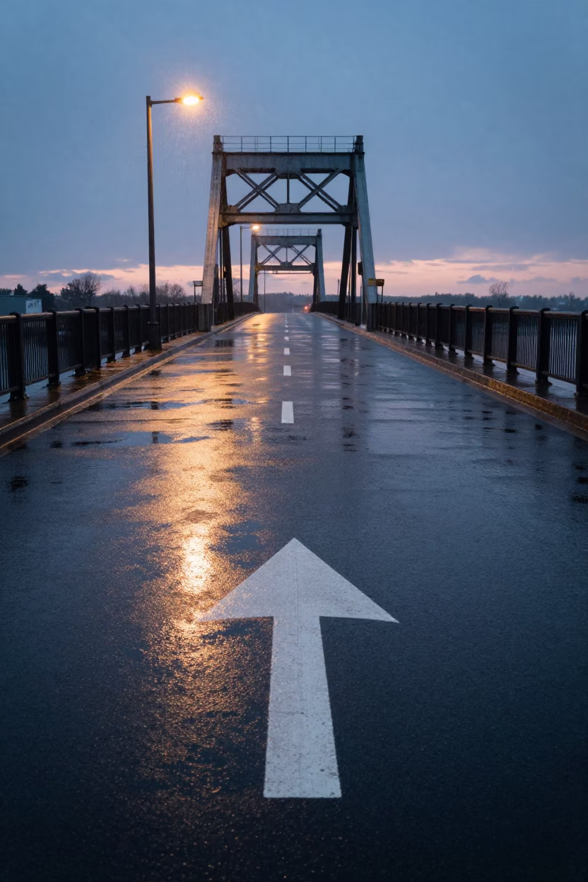 Markings Shining in Montreal at Nautical Dawn Light in in Montreal, Quebec, Canada