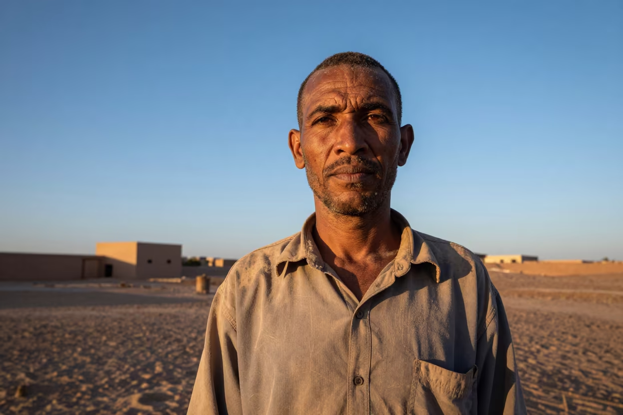 Marrakech Digger Portrait at Dawn in in Marrakech