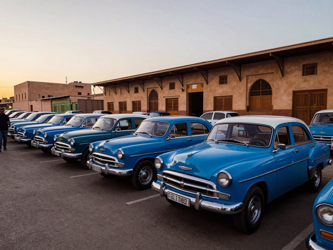 Marrakech Fashion 1960s at The Early Evening Light in in Marrakech, Morocco