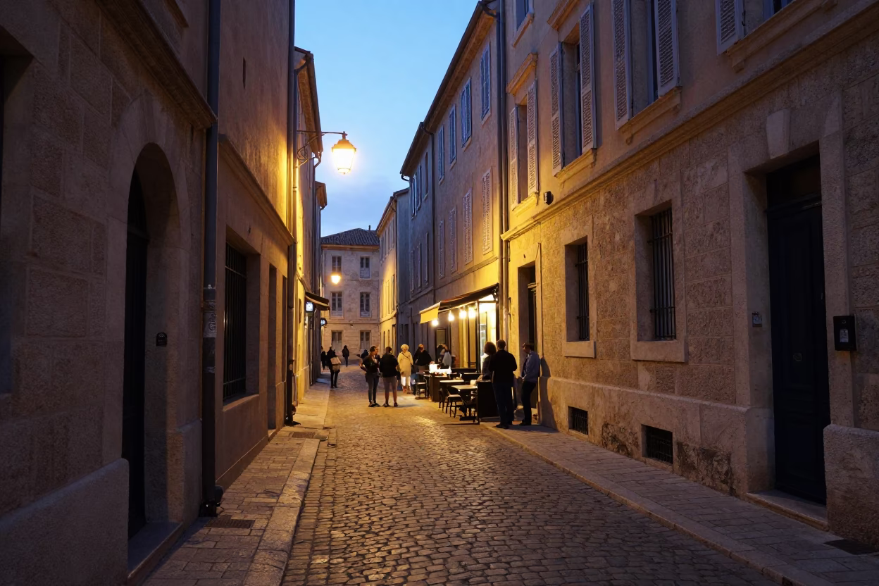 Marseille Early Evening at The Early Evening Light in in Marseille, France
