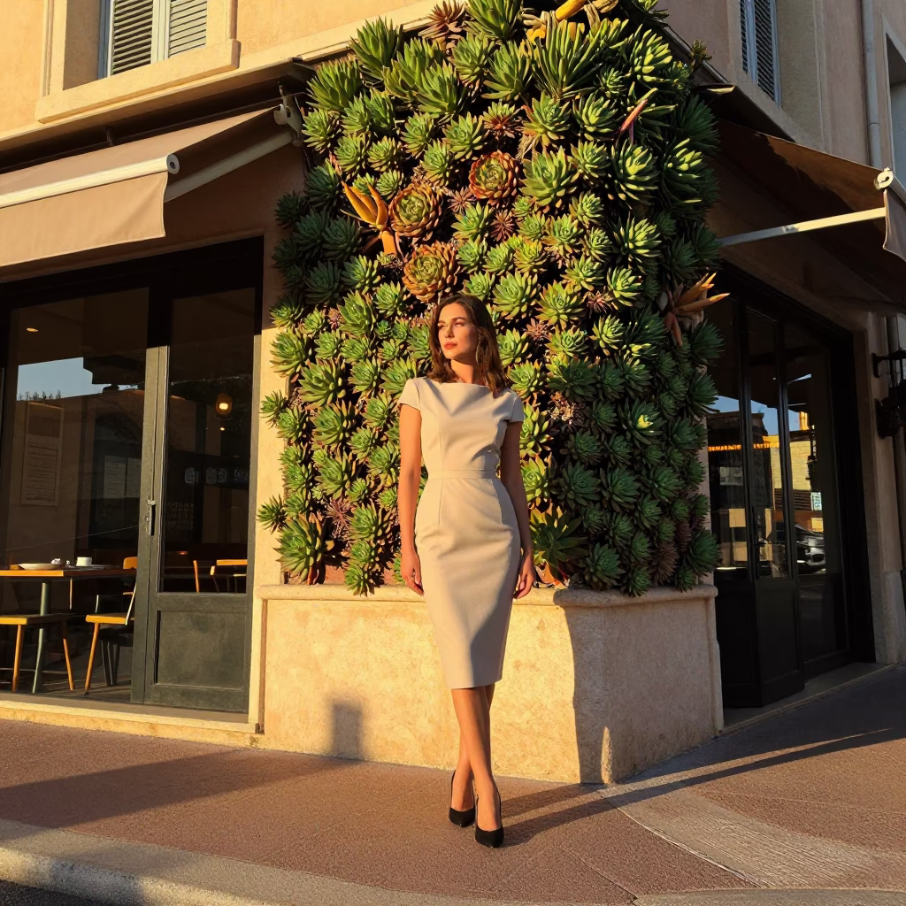 Marseille Fashion Model at Golden Hour in in Marseille, France