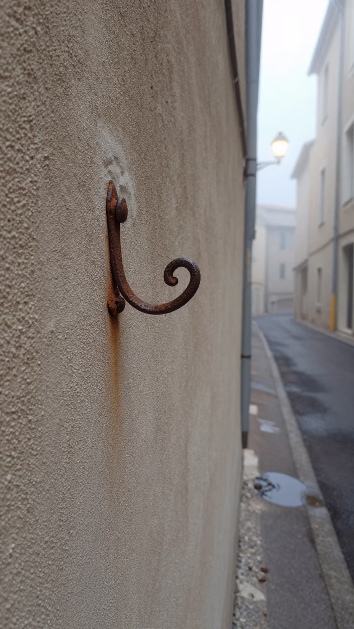 Marseille Rusted Iron Towel Hook in in Marseille, France