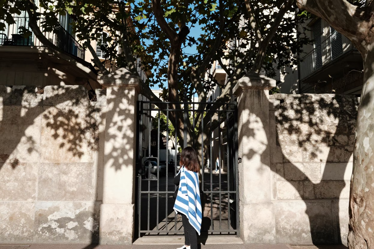 Marseille Woman at Noon Light in in Marseille, France