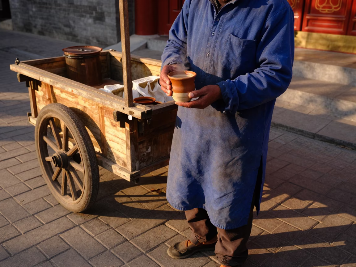 Masala Chai in Beijing at Honeyed Evening Light in in Beijing, China