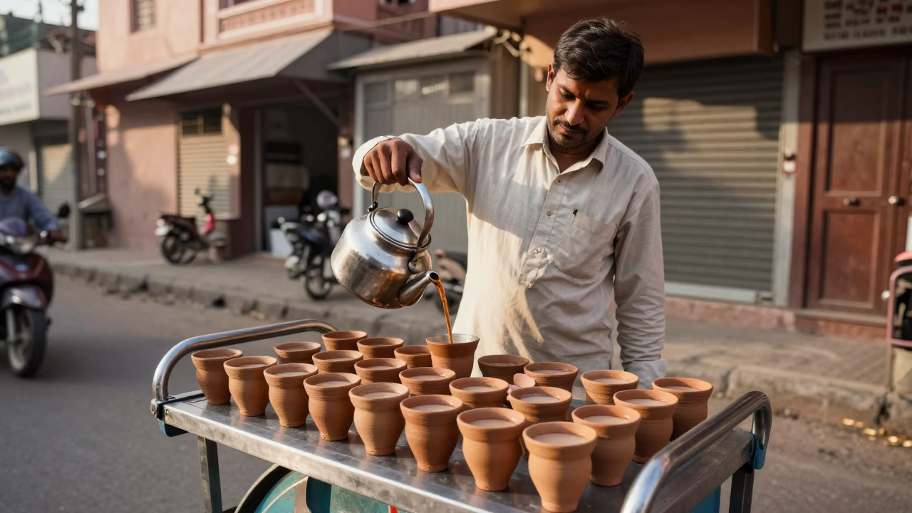 Masala Chai in Jaipur at The Late Morning Light in in Jaipur, India
