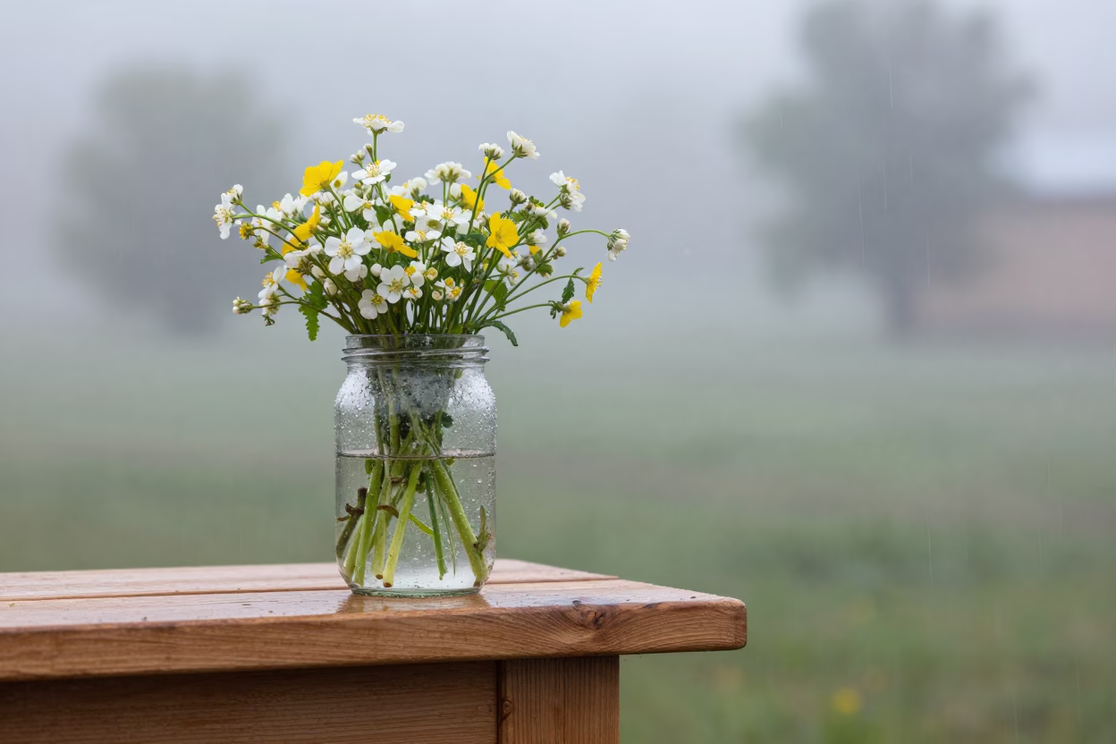 Mason Jar Wildflowers Misty Dawn Sheberghan in near Sheberghan