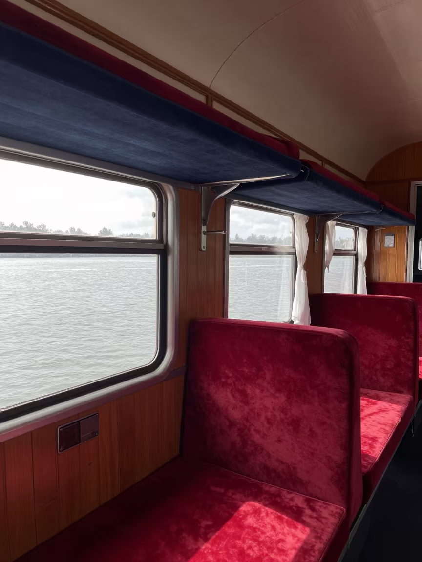 Massachusetts Sleeper Car Interior Noon Light in in Massachusetts