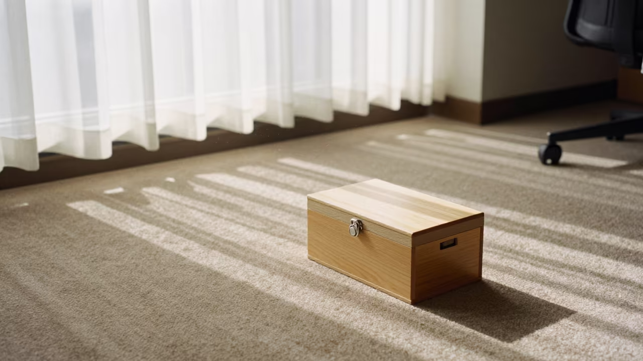 Master Key Seal Pouch Box at Gwangalli Dawn in inside a coworking floor near Gwangalli, Busan