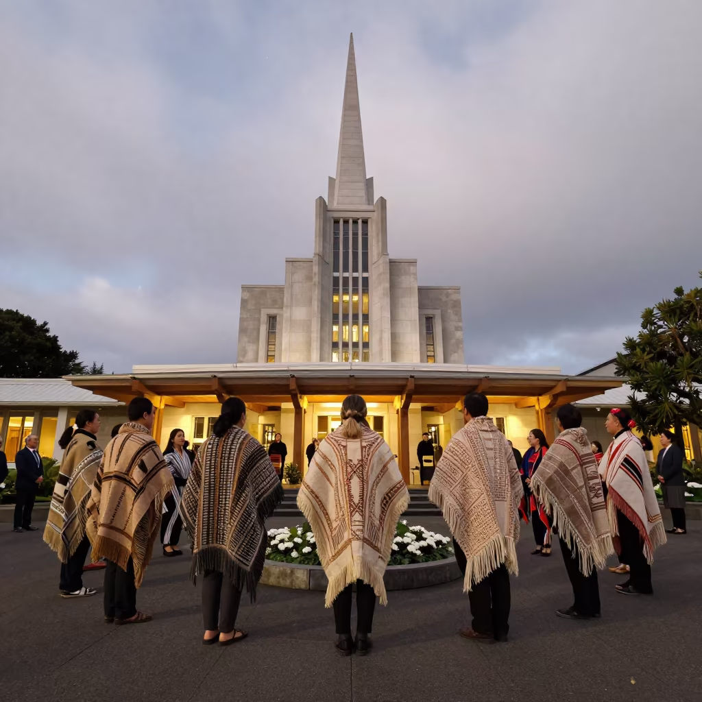 Matariki Ceremony Stars Wellington Temple Courtyard in in a temple courtyard in Wellington